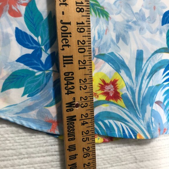 Candies Women's Size XL Colorful Floral Sleeveless‎ Hawaiian Blouse - Picture 6 of 6